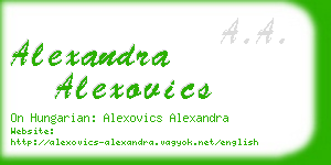 alexandra alexovics business card